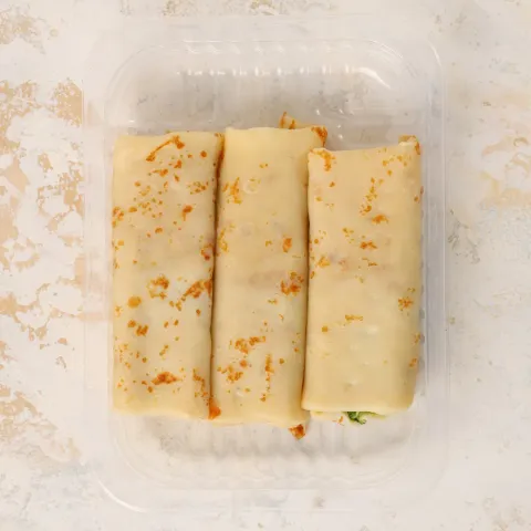 Блинчики со шпинатом и сыром