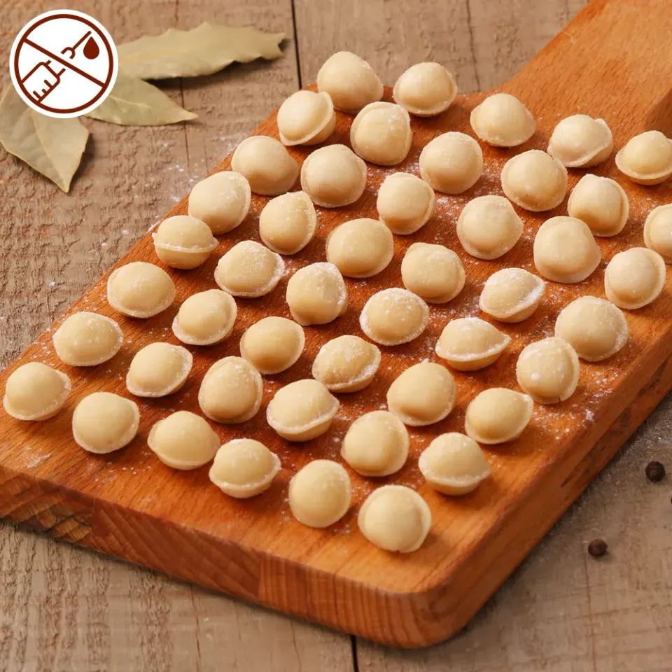 Пельмени мини из филе цыпленка со сливками