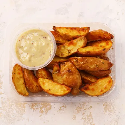 Картофельные дольки с чесноком и розмарином