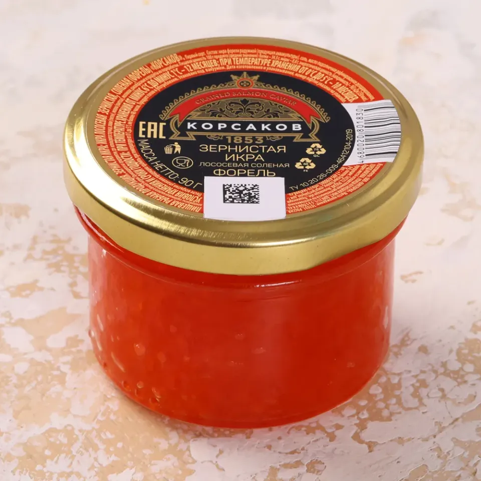 Икра лососевая форель зернистая 90г