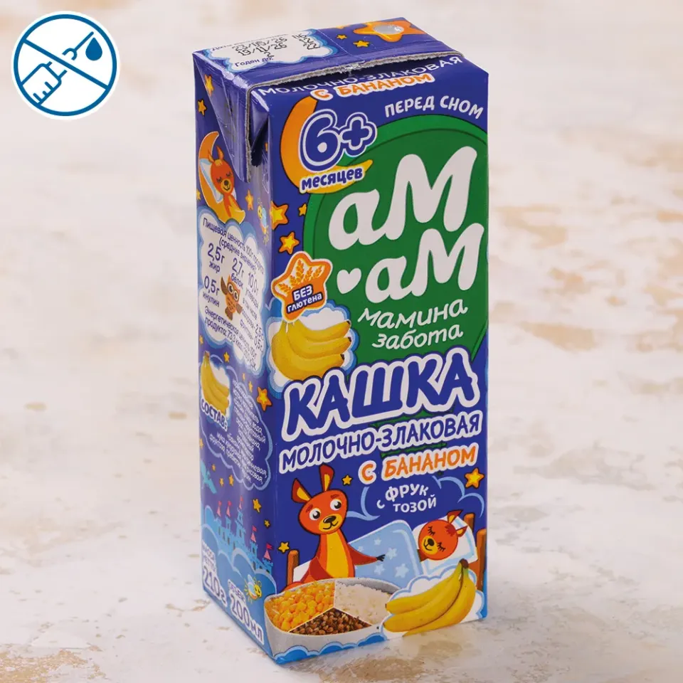 Кашка молочно-злаковая с бананом 2,5% 210г