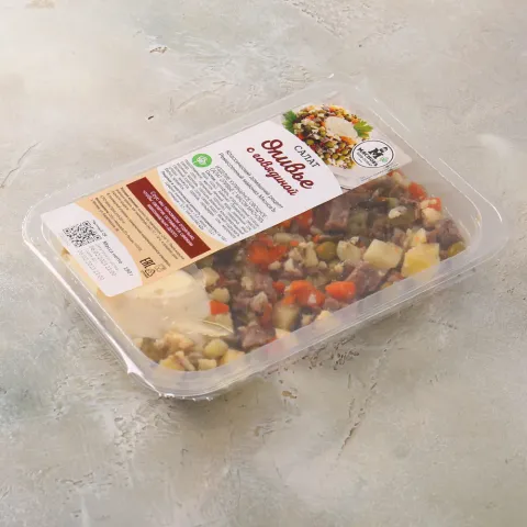 Салат оливье с говядиной