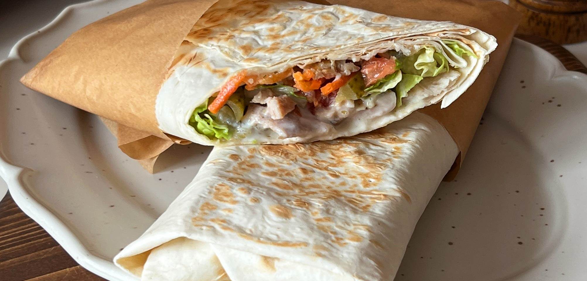 Домашняя шаурма с курицей